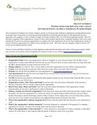Letter of Intent for Implementation - The Community Foundation for ...
