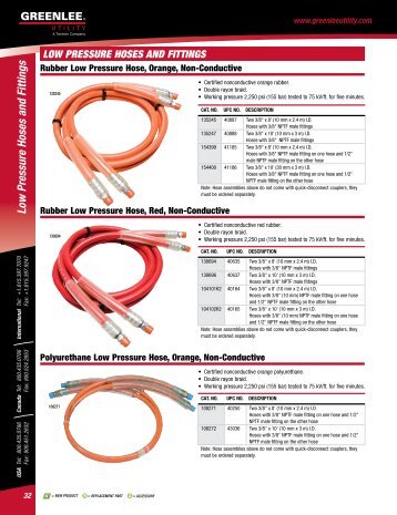 Low Pressure Hoses and Fittings