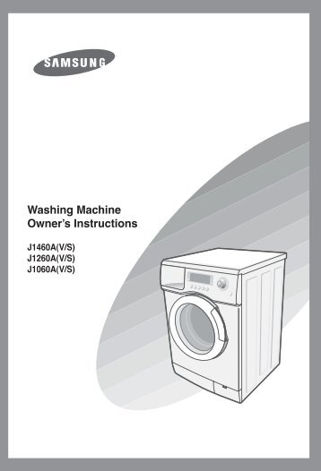 Washing Machine Owner's Instructions