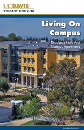 Living on Campus booklet - UC Davis Student Housing