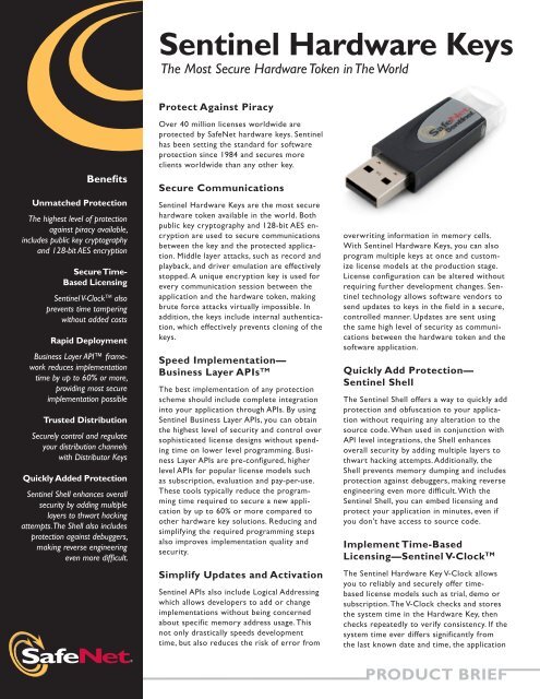 Sentinel Hardware Keys - SafeNet