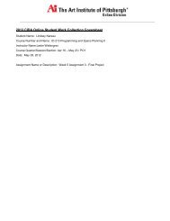 2013 CIDA Online Student Work Collection Coversheet
