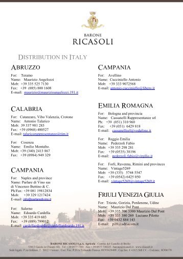 Italy - Castello Di Brolio - Barone Ricasoli Spa
