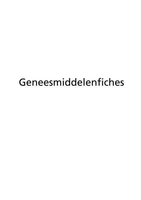 Geneesmiddelenfiches