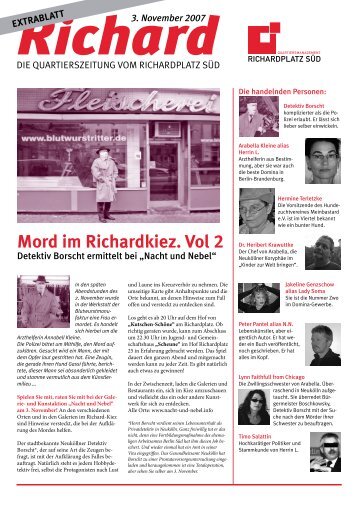 Mord im Richardkiez. Vol 2 - Quartiersmanagement Richardplatz Süd