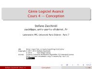 Génie Logiciel Avancé Cours 4 — Conception - Stefano Zacchiroli