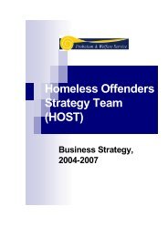 Homeless Offenders Strategy Team (HOST) - The Probation Service