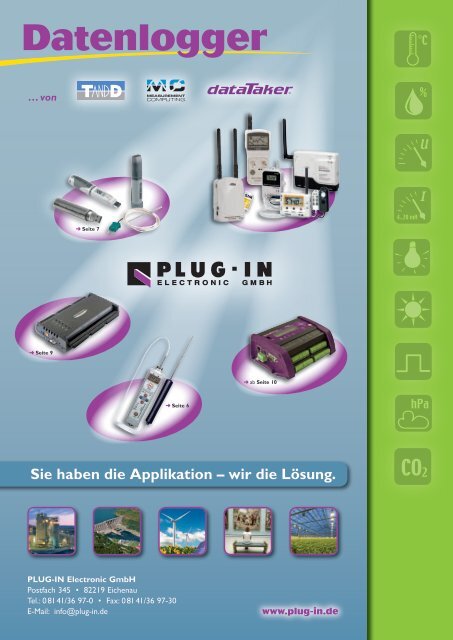 Intelligente Datenlogger - PLUG-IN Electronic GmbH