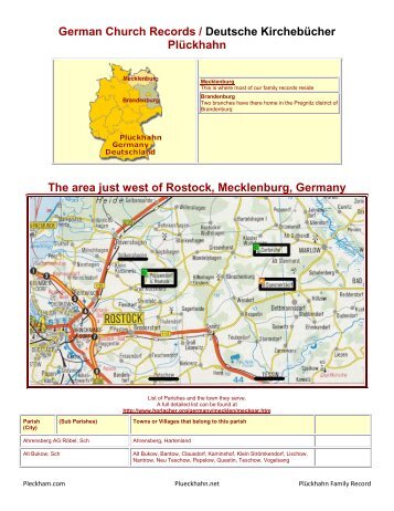 The area just west of Rostock, Mecklenburg ... - Plueckhahn.org