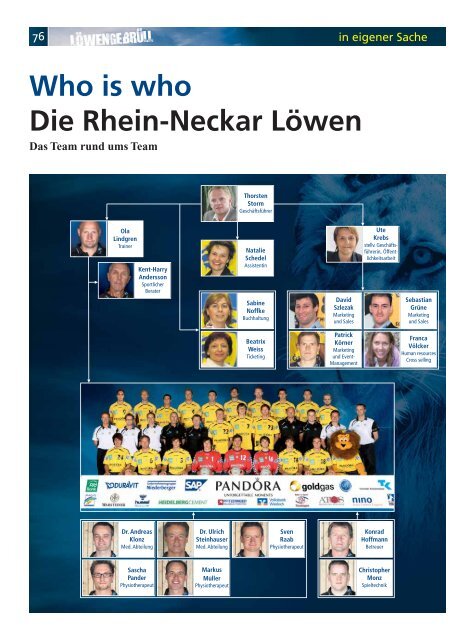 und wir beweisen es: Jetzt vergleichen unter ... - Rhein-Neckar Löwen