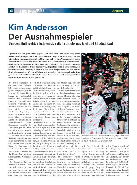 Ausgabe 10 (Saison 2009/2010): THW Kiel - Rhein-Neckar Löwen