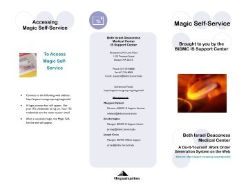 Magic Self-Service - CareGroup Portal