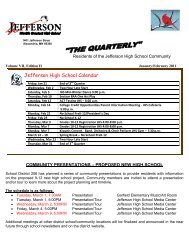 Jefferson High School Calendar - Alexandria, Minnesota School . 