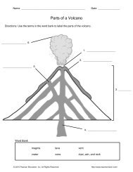 Parts of a volcano labeling WS