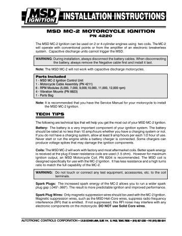MSD Pro Mag Tach Converter PN 8132 MOUNTING WIRING msd tach wiring diagram digital 6 