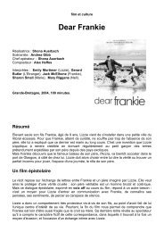 Dear Frankie - fiche pÃ©dagogique - Film et Culture