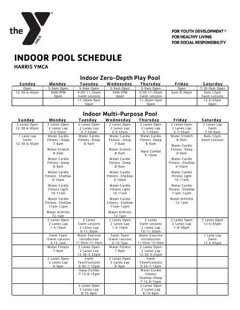 blaisdell ymca pool schedule