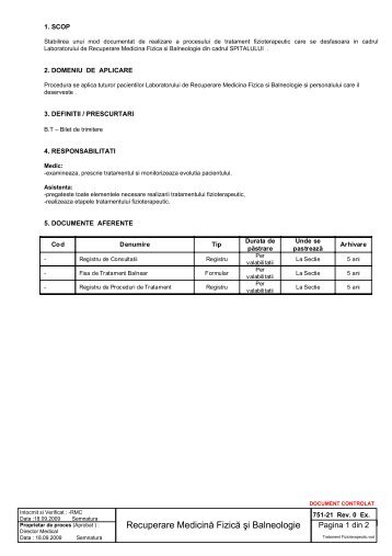 Visio-Tratament Fizioterapeutic.vsd - Spitalul Clinic Municipal de ...