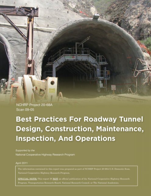 Best Practices For Roadway Tunnel Design Construction