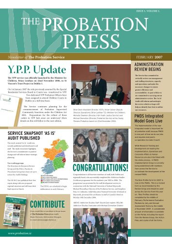 Y.P.P. Update - The Probation Service