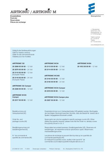 Airtronic M / D2.pdf - Richter - Standheizungen