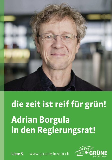 Adrian Borgula in den Regierungsrat! die zeit ist reif ... - GrÃ¼ne Luzern