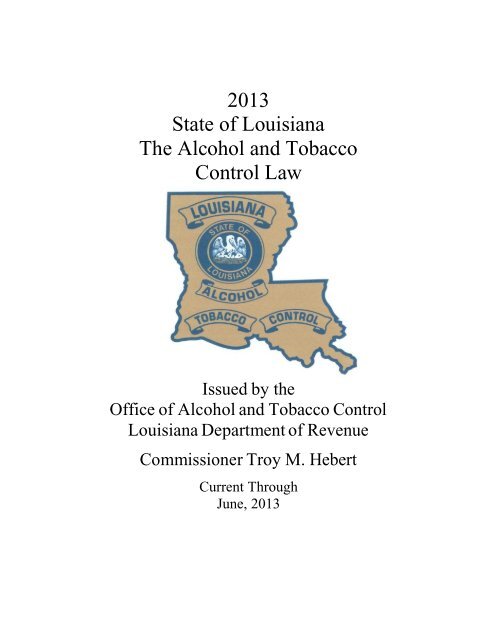 alcohol and tobacco control Law Book - ATC