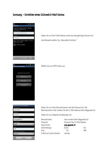 Samsung Handy einrichten - bei GGA Maur