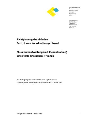 mit Kiesentnahme - Richtplan Graubünden - Kanton Graubünden