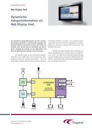 Dynamische Fahrgastinformation via Web Display ... - Trapeze Group
