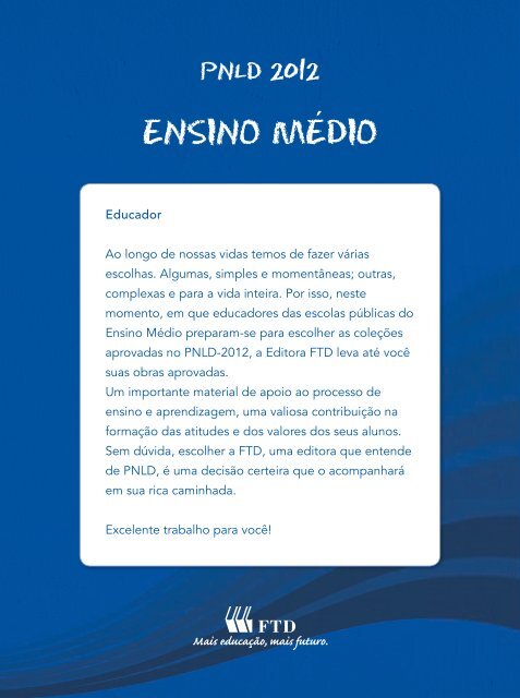 OrientaÃƒÂ§ÃƒÂµes para o professor - Editora FTD