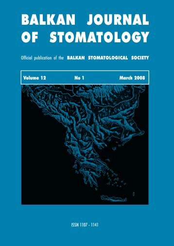 balkan journal of stomatology - balkan stomatological society