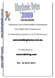 Singers Backing Track List Recording Gift