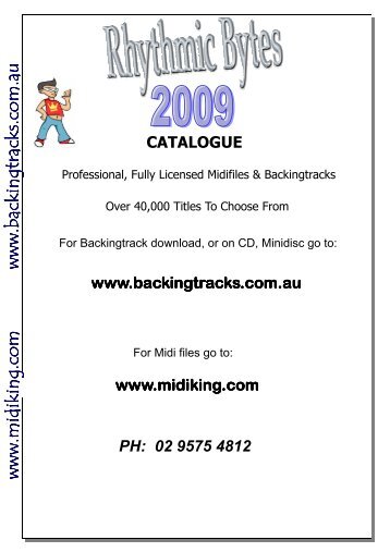 RB2009CatalogueFOR PDF.pub - Rhythmic Bytes Backing Tracks ...
