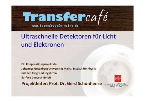 Ultraschnelle Detektoren fÃ¼r Licht und Elektronen