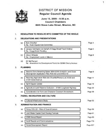 June 15, 2009 - District of Mission