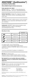 ANXITANE® (Suntheanine®) - Virbac Animal Health