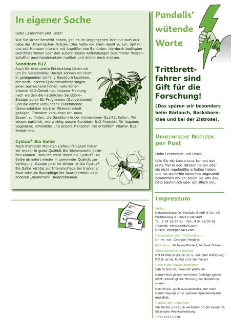 komplette Ausgabe als PDF-Download - Urheimische Notizen