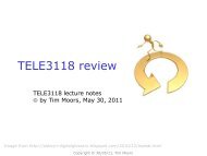TELE3118 review - EE&T Lecture Notes