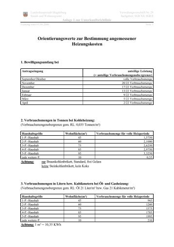 Anlage zur Unterkunftsrichtlinie (pdf-Dokument)