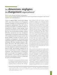 Les dimensions nÃ©gligÃ©es du changement organisationnel