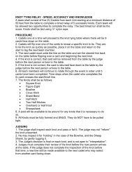 KNOT TYING RELAY - SPEED, ACCURACY AND KNOWLEDGE A ...