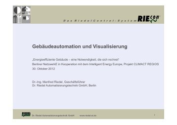 Vortrag Dr. Manfred Riedel - "GebÃ¤udeautomation und Visualisierung"