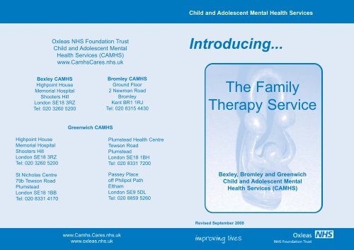 Family therapy leaflet Aug 08.qxp - Oxleas NHS Foundation Trust