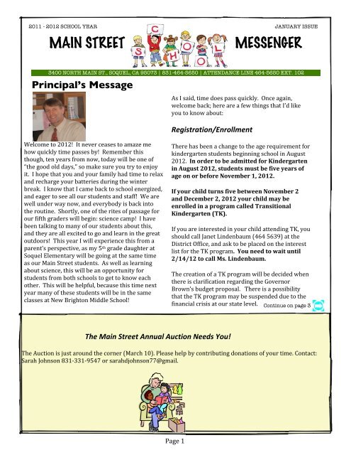 2011 MS Newsletter JAN. 2012 - Main Street Elementary School ...