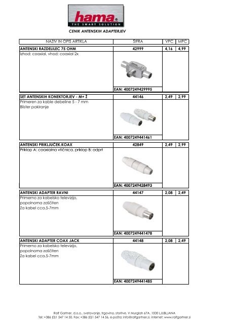 CENIK KABLOV.xlsx - Ralf Gartner