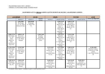 Engleski jezik i književnost - ljetni semestar 2012/13. - filozofski ...