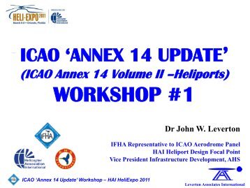 ICAO Annex 14 Volume II Heliports - Helicopter Association ...