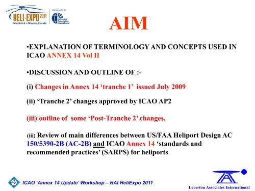 ICAO Annex 14 Volume II Heliports - Helicopter Association ...