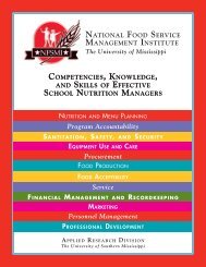 entRy-level - National Food Service Management Institute